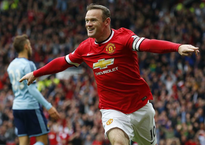 Restando a Manchester, sponda United,  la volta di Wayne Rooney, anche lui a quota 14. Afp 